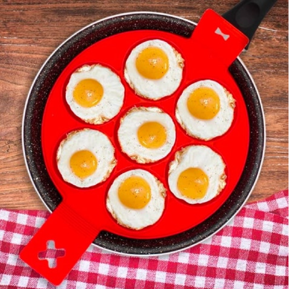 Flippin Fantastic szilikon palacsinta- és tojássütő forma – 7 rekesszel (BBM) (1)