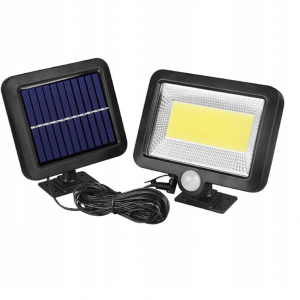 Napelemes 100 LED-es reflektor mozgásérzékelővel - tartós és időjárásálló, mozgás és alkonyat érzékelővel (BBL) - Image 4