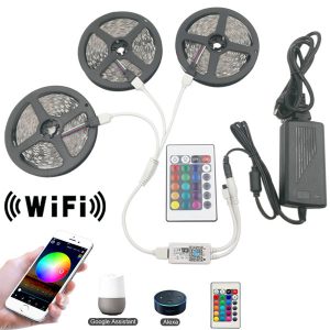 15 méteres Wifi-s RGB LED szalag szett - telefonnal illetve távirányítóval is vezérelhető (BBV) - Image 3