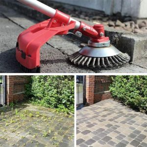 Térkő tisztító, gyomeltávolító kefe fűkaszához - 20 cm (BBV) - Image 2