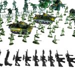 300 db-os katonai játékszett 4 táborral, harckocsikkal és épületekkel (BB11524) (8)