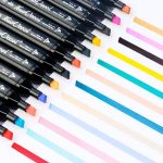 40 db-os kétoldalú színes filctoll készlet fekete tolltartóban (BB14104) (9)