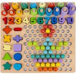Multifunkciós készségfejlesztő tábla puzzle-el és számoló játékkal (BB17252) (2)
