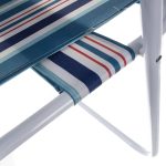 Összehajtható kemping szék vidám, csíkos szövettel (BB10045) (4)