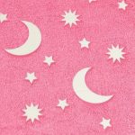 Sötétben világító takaró csillag mintával – rózsaszín – 130 x 150 cm (8)