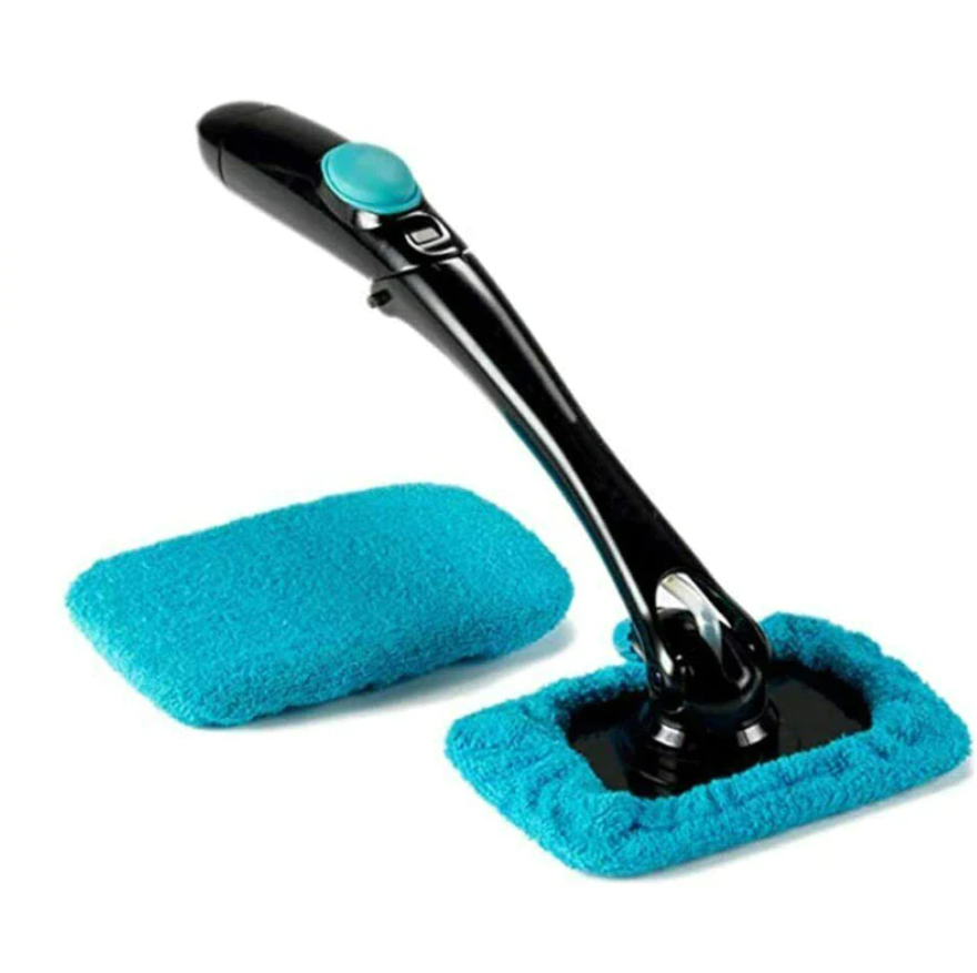 11Csuklófejes ablak, – és szélvédőtisztító beépített adagoló flakonnal – 2 db mikroszálas törlőhuzattal, összehajtható nyéllel