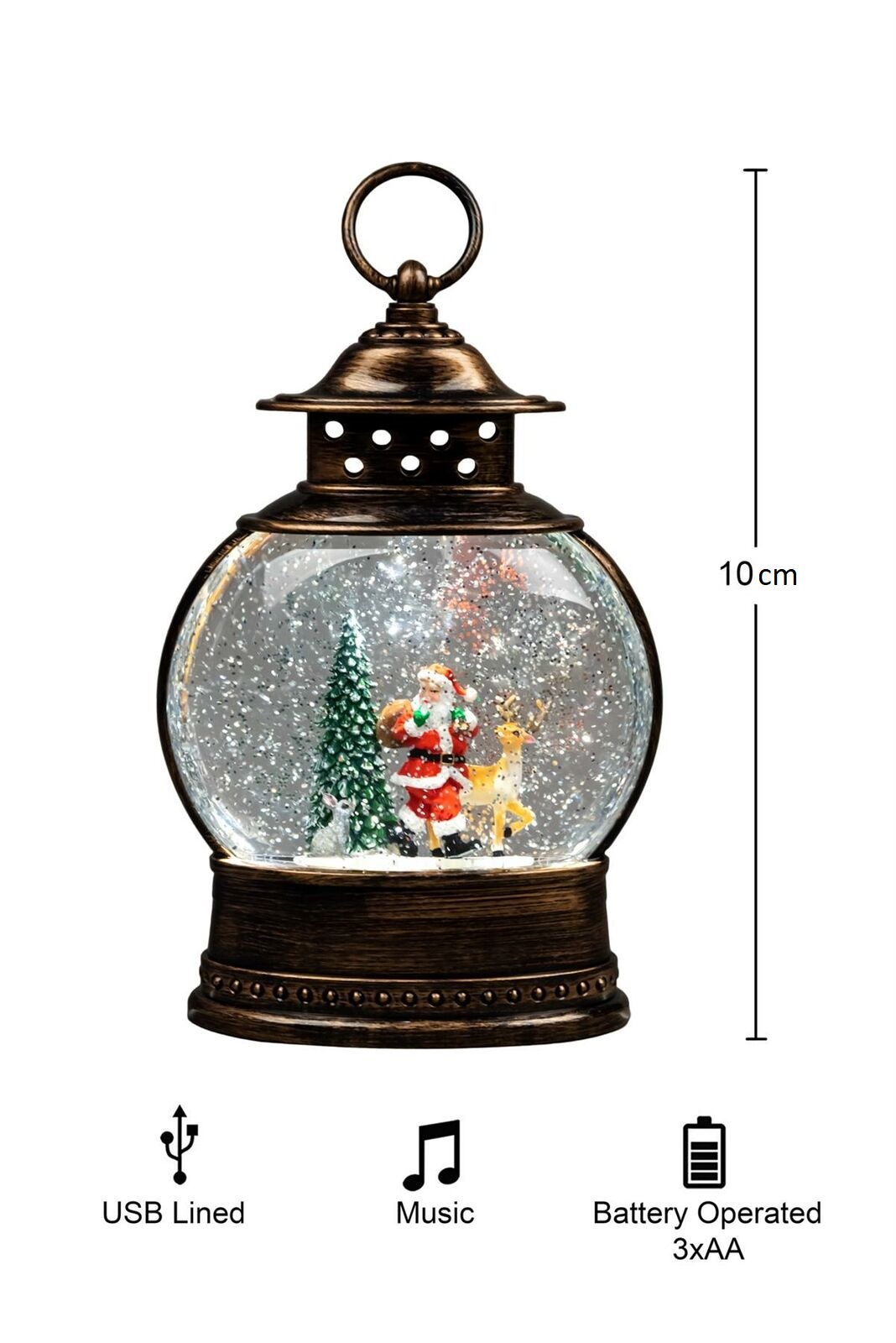 Óriás méretű zenélő és világító hógömb – felakasztható karácsonyi lámpás (1)