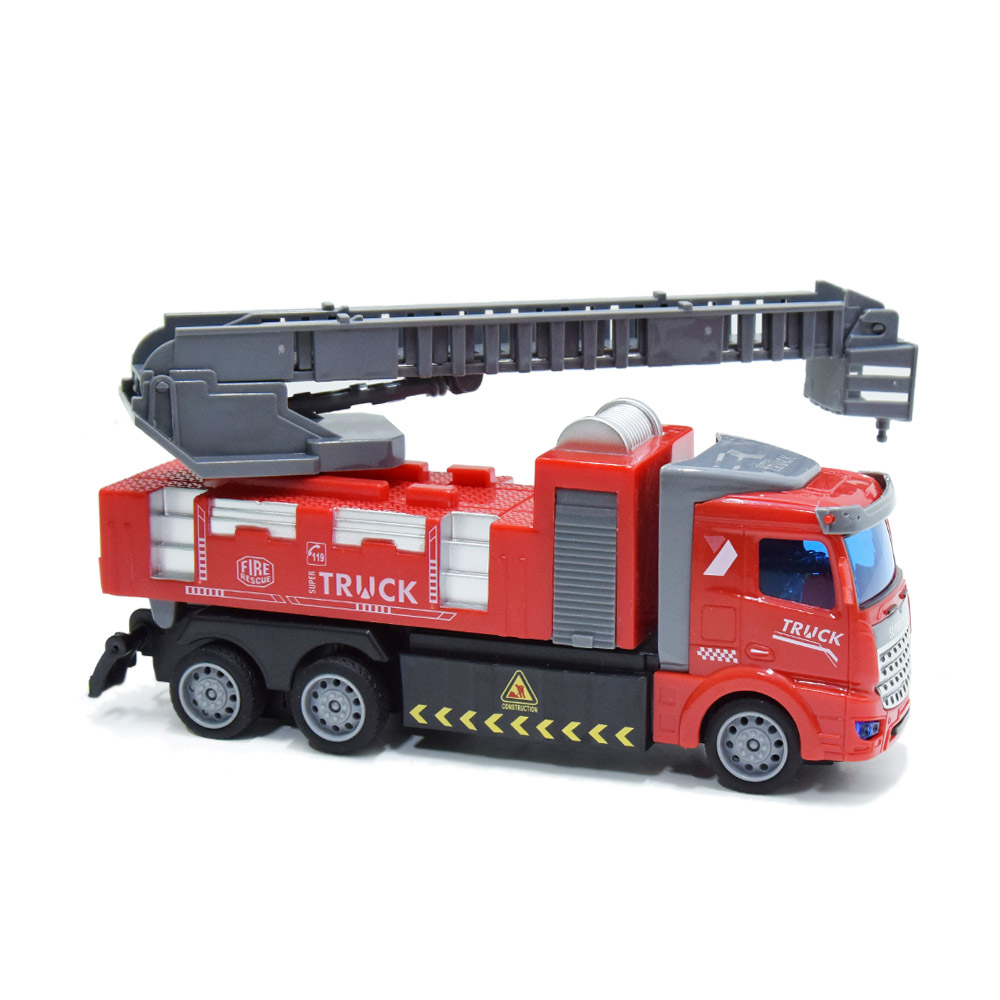 Távirányítós, világító tűzoltóautó kihajtható emelődaruval (BBJ) (3)
