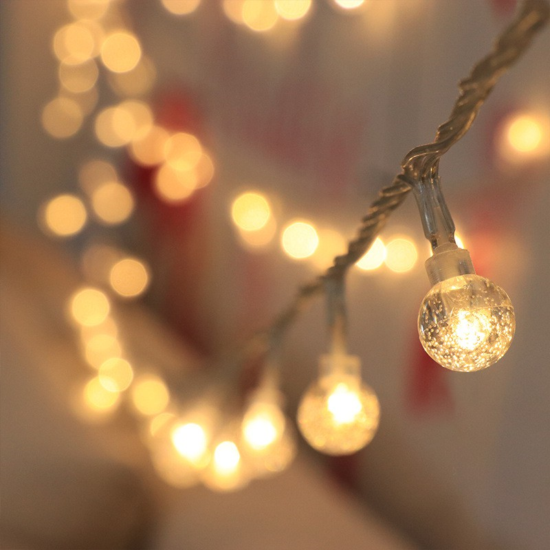 karácsonyi fényfüzér üveggolyókkal beltérre – 30 LED, 3 méter (BBV) (9)