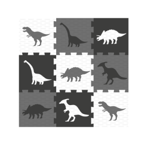 9 db-os, dínós habszivacs puzzle, játszószőnyeg és építőkocka – habtapi (BBJ) - Image 2