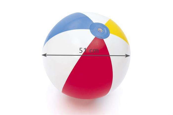 Bestway felfújható strandlabda színes csíkokkal, strandra vagy akár uszodában is – 51cm (BB-9855) (4)