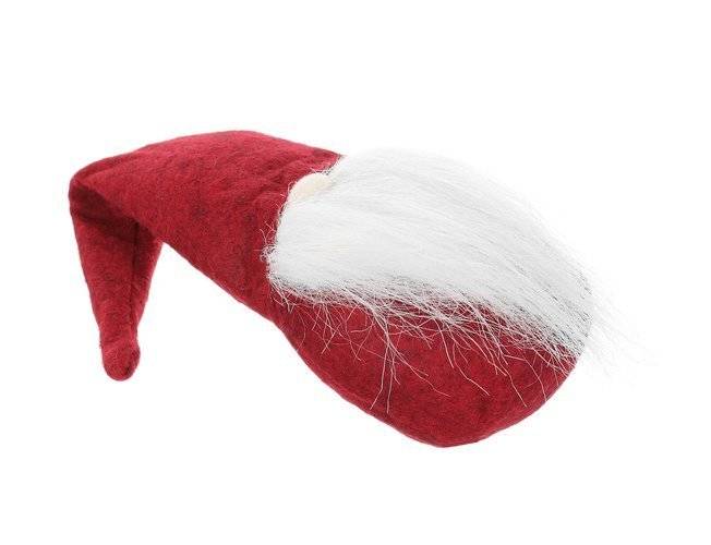 Karácsonyi manó dekoráció, piros sapkával, fehér szakállal – 30 x 8 cm (BB-11422) (2)