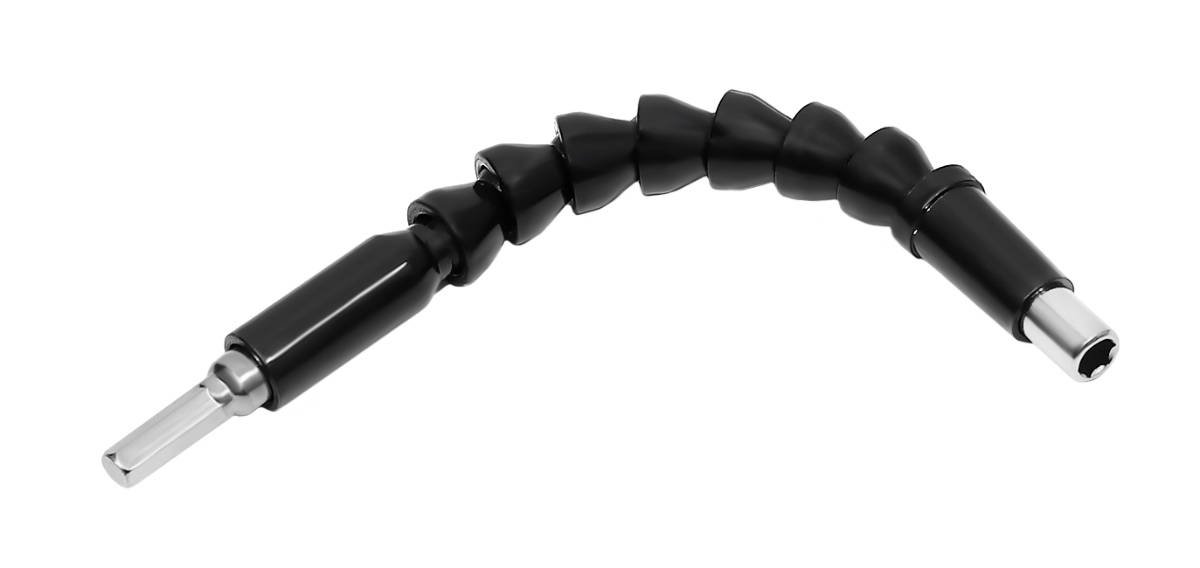 Rugalmas, flexibilis műanyag csavarhúzó fúrószár hosszabbító – 9,1cm x 1,4 cm, fekete szín (BB-7610) (3)
