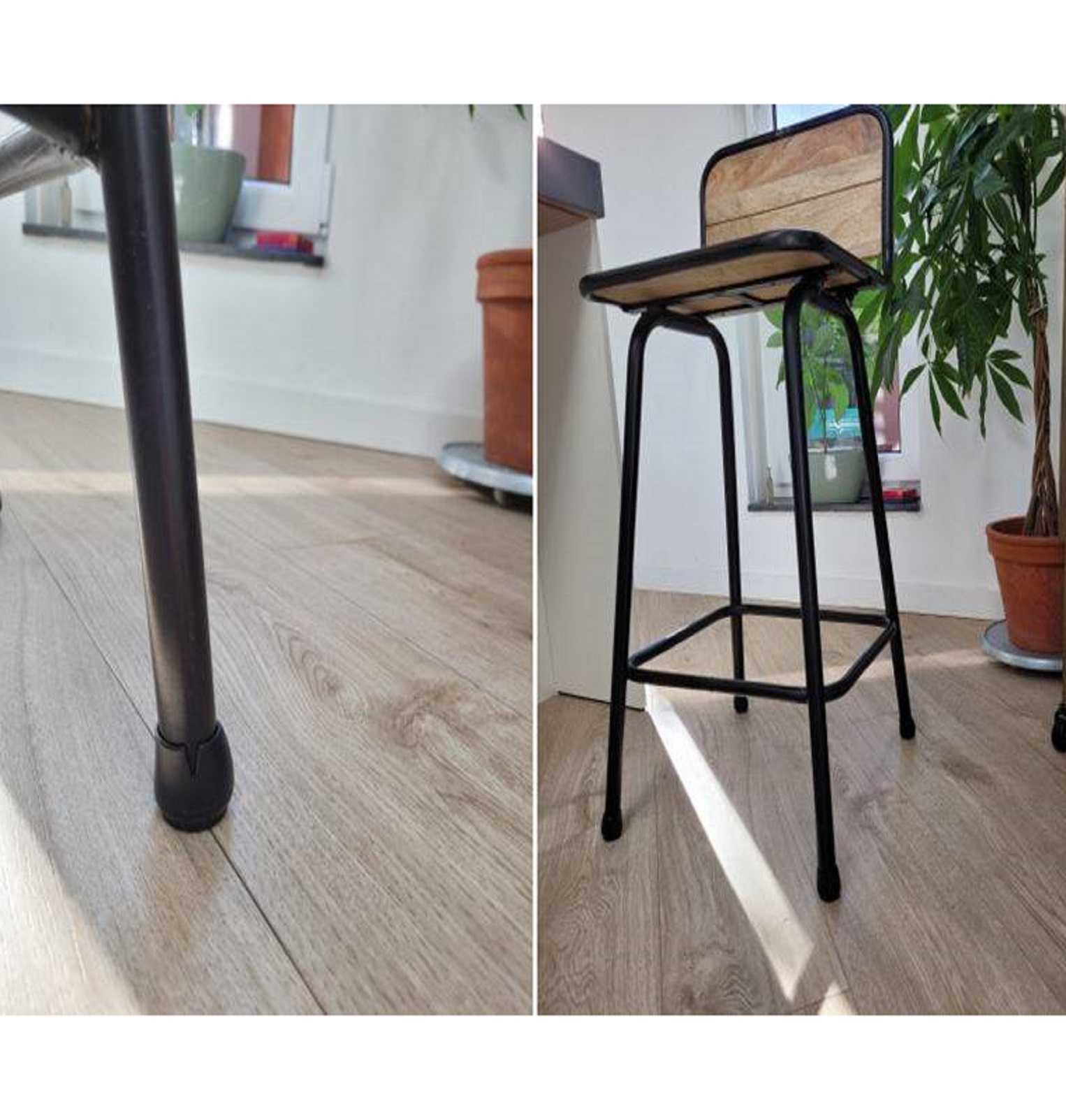 Vízálló – szilikon székláb védőhuzatok a padló és a széklábak védelmére – 16 db-os csomagban, fekete szín (BB-17235) (2)