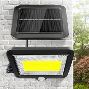 Vízálló 100 LED-es napelemes mozgásérzékelős udvari lámpa (BBL) - Image 6