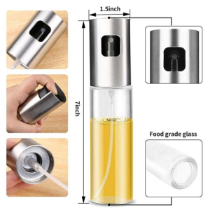 BBQ olaj- és ecetpermetező spray – rozsdamentes acél és üveg, 100 ml – precíz adagolás és stílusos dizájn (BBM) (BBKM) - Image 6