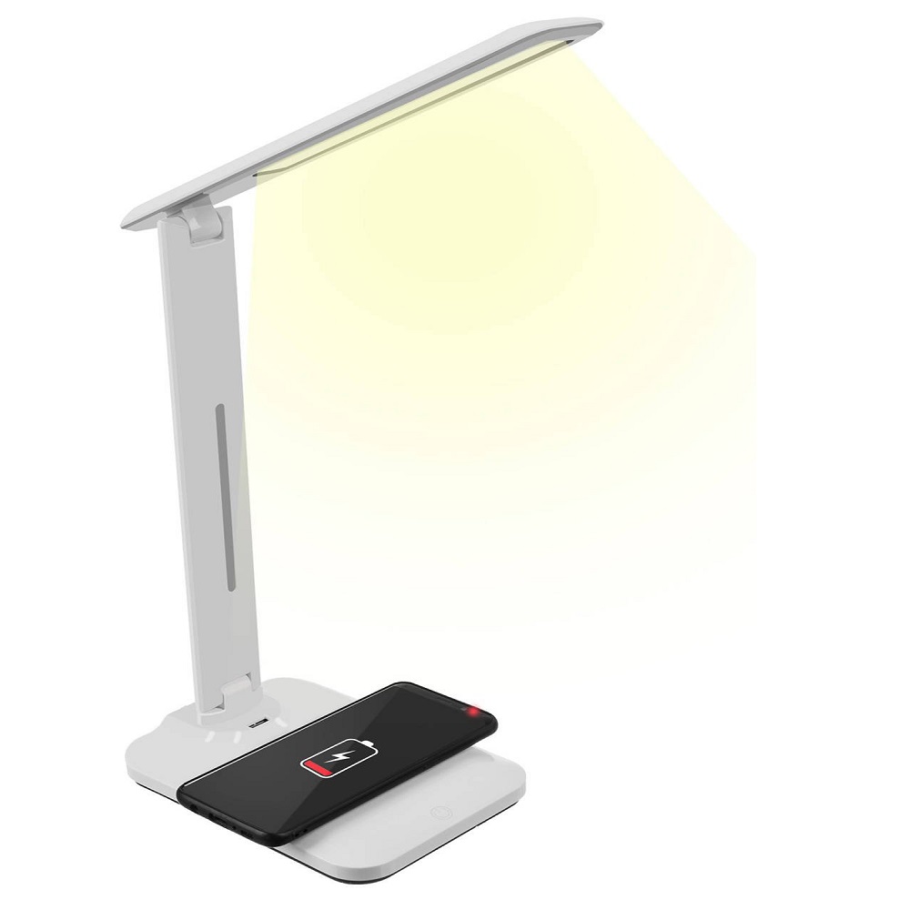 Multifunkcionális vezeték nélküli LED-es asztali lámpa telefontöltővel – 3 világítási mód (BB-15989) (2)
