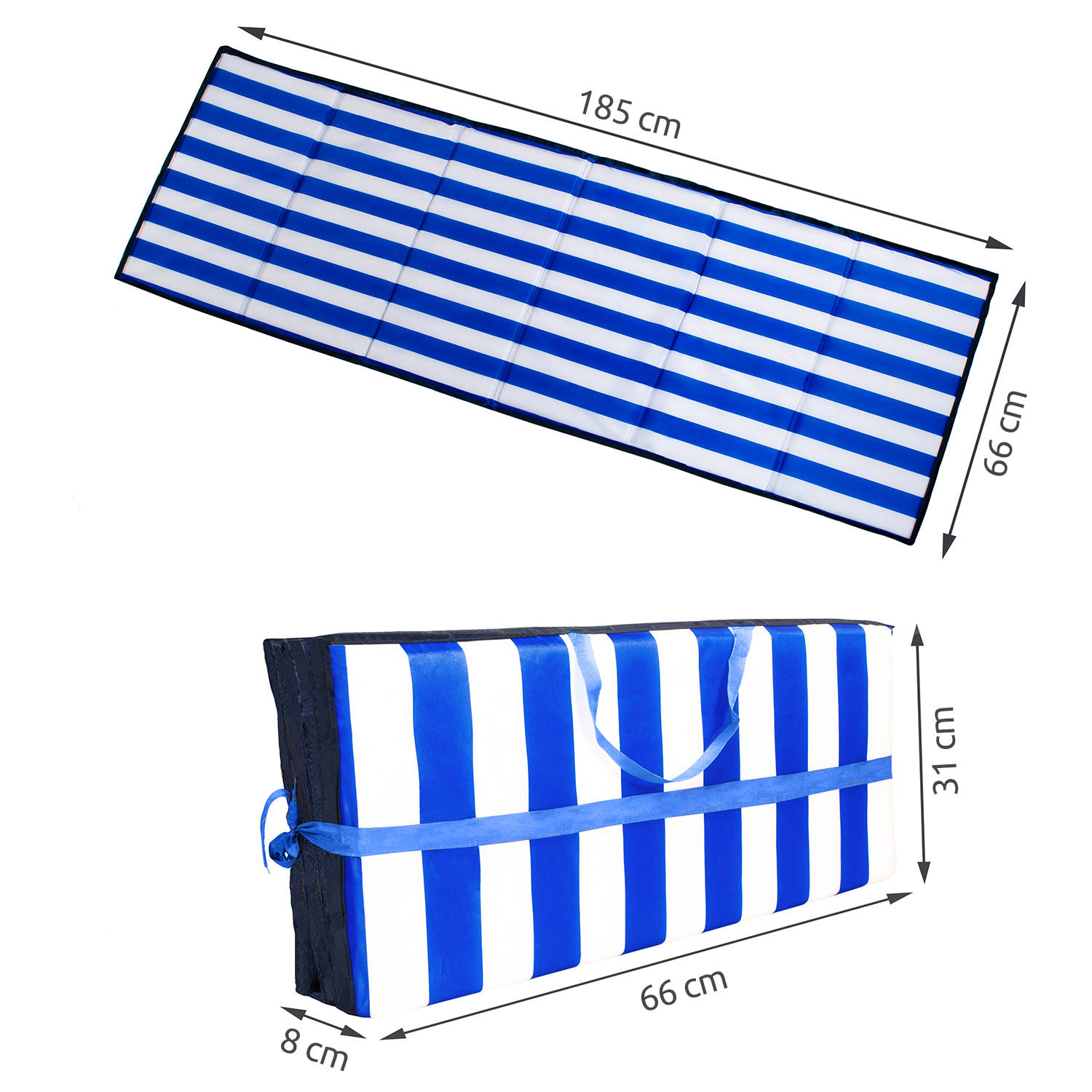Összehajtható strandszőnyeg praktikus hordozófüllel – XXL méret (BB-10065) (7)