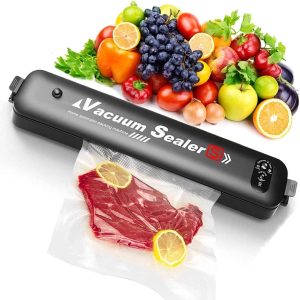 Vákuumfóliázó gép - élelmiszer tartósító vákuumcsomagoló készülék - 90W, fekete (BBM)(BBV) - Image 1