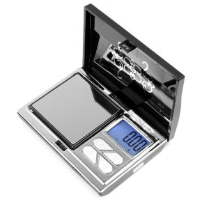 Mini méretű, megbízható ékszermérleg 0,1 g pontossággal - LCD kijelzős, tara funkciós zsebmérleg - 200 grammig mér (BBV) - Image 1