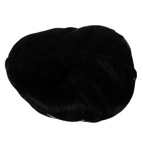 Formázható szintetikus női paróka farsangra, partikra – 55 cm, fekete (BB-21773) (4)