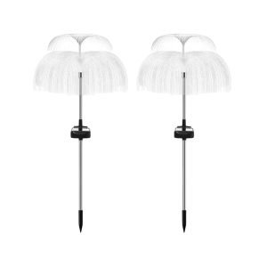 2 db-os napelemes, kültéri leszúrható lámpa szett - RGB LED medúza alakú kültéri dekor világítás (BBJH) - Image 6
