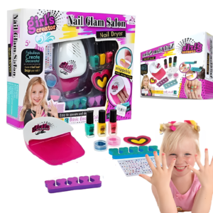 Nail Glam Deluxe manikűrszalon kicsiknek – körömreszelővel, matricákkal, körömlakkokkal és csillámporokkal – minden, ami csillogás és divat! (BBJ) - Image 1
