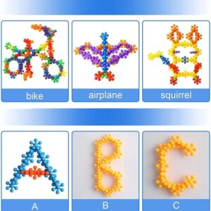 Virág alakú minden irányból könnyen összekapcsolható műanyag kirakókockák gyerekeknek - oktató és tanuló puzzle játék (BBLPJ) (BBMJ) - Image 5