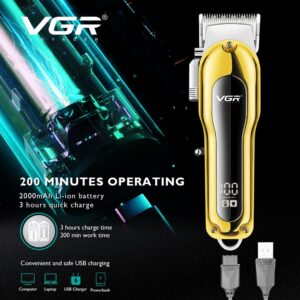 VGR V-680 Professzionális haj- és szakállvágó szett, 3 különböző cserélhető vágófejjel (BBV) - Image 3