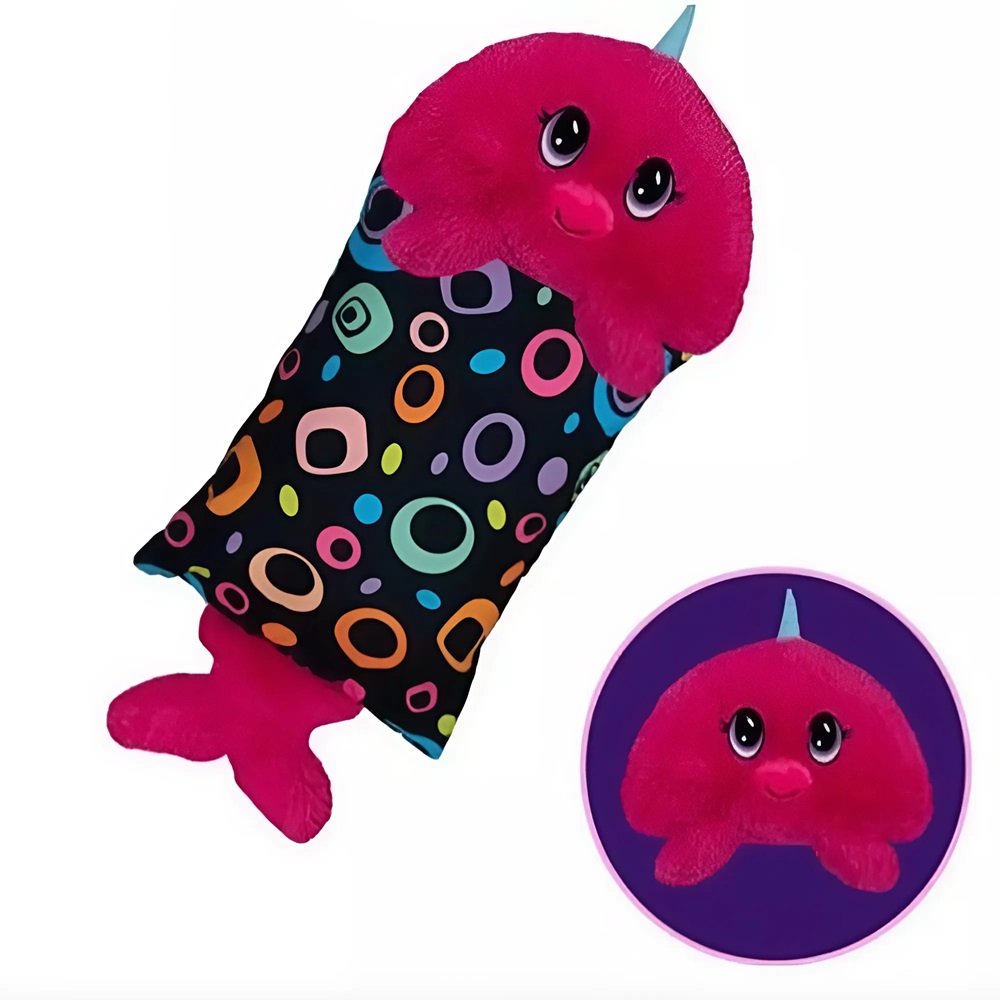 Fluffaluff halacska pets ultra puha szunyókáló plüss párna – tökéletes ölelhető alvópárna gyermekeknek (BBM) 5