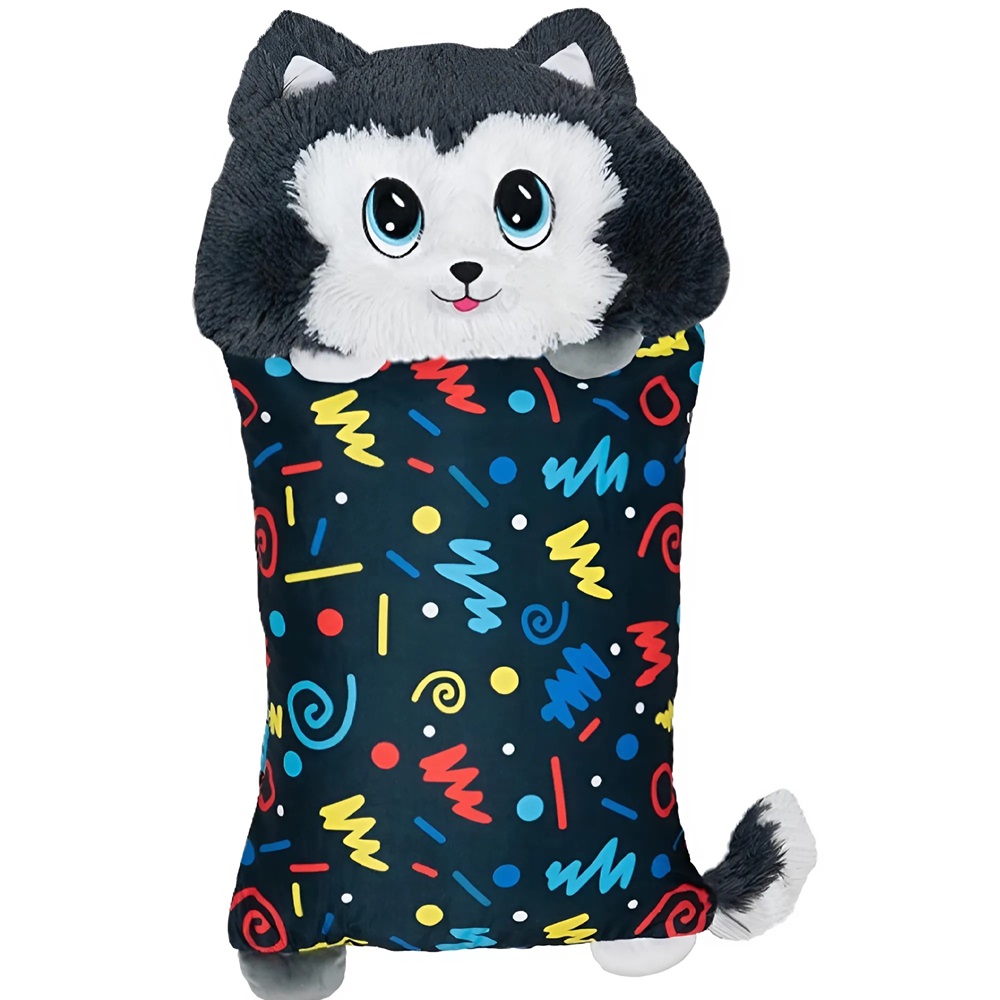 Fluffaluff husky pets ultra puha szunyókáló plüss párna – tökéletes ölelhető alvópárna gyermekeknek (BBM) 7