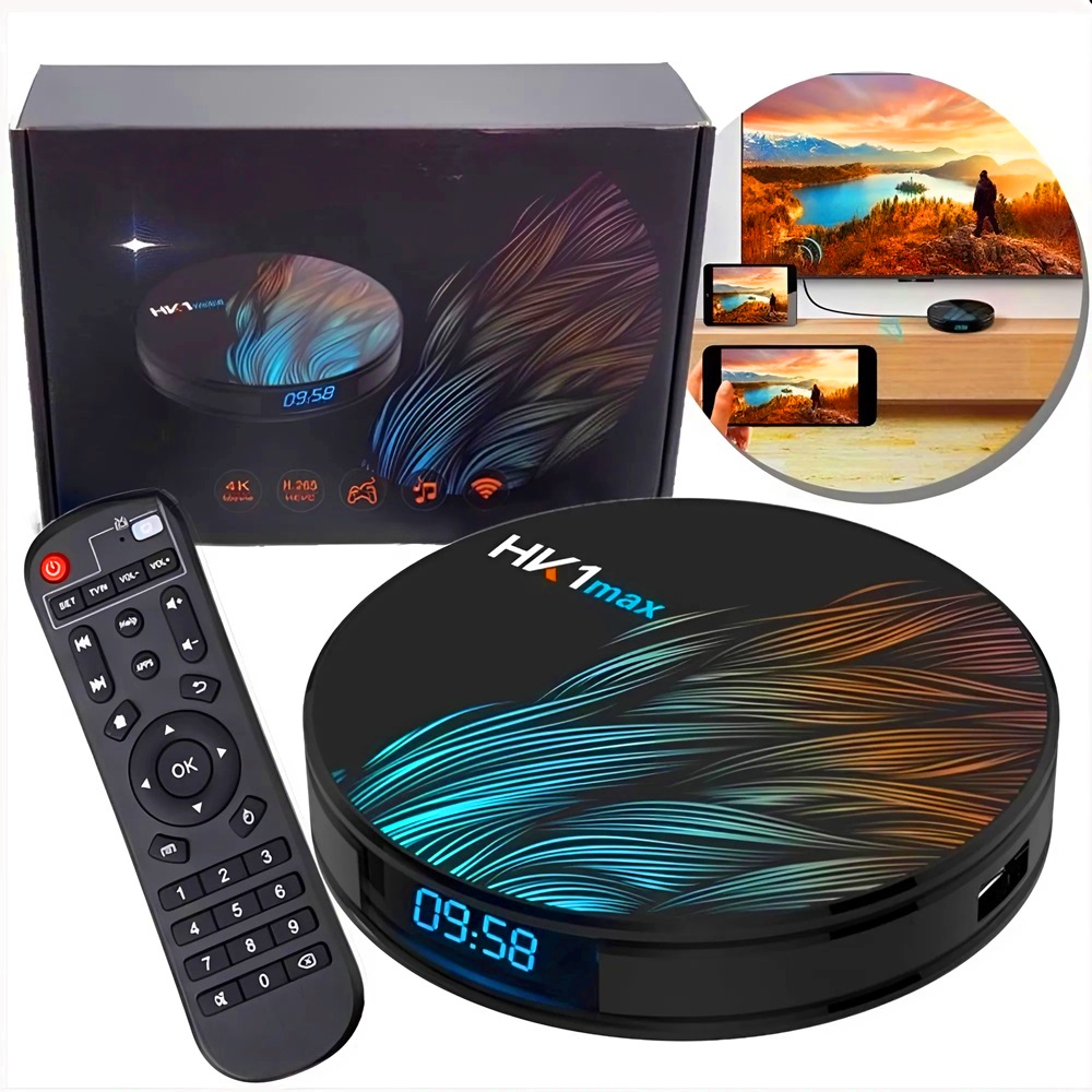 HK1 Max Smart Ultra HD TV Box – 8K Android 9.0 TV Okosító, 4GB RAM, 64GB ROM (BBV)