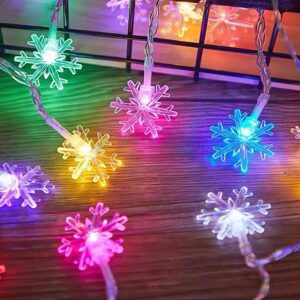 Hópehely formájú napelemes LED fényfüzér – 30 színes LED, 6 méteres karácsonyi dekoráció (BBV) - Image 4