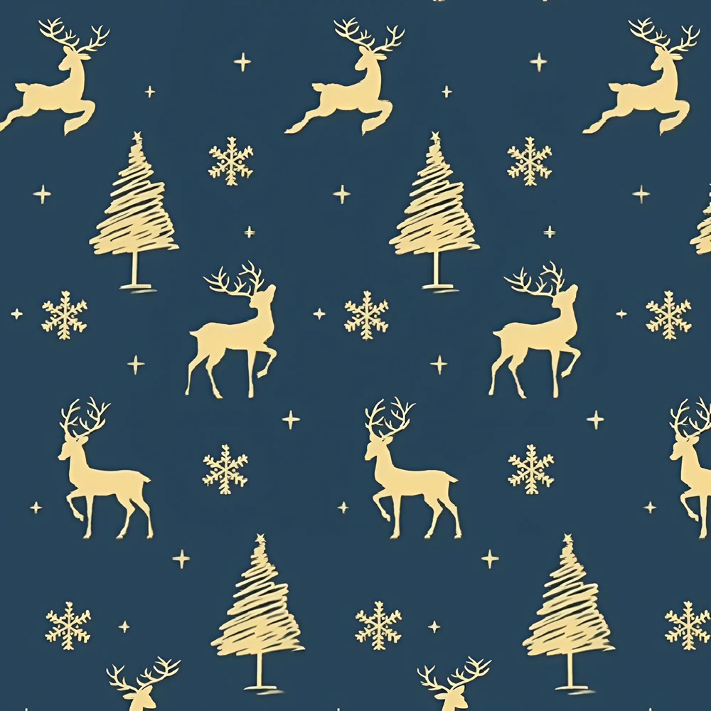 Puha és meleg karácsonyi plüss takaró – arany színű rénszarvas mintával 200 x 230 cm (BBCD) 3