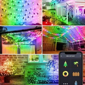 1+1 RGB LED Smart fényfüzér – 10 m hosszúság, színes és okos világítás beltérre és kültérre (BBD) (BBE) (BBJH) - Image 2