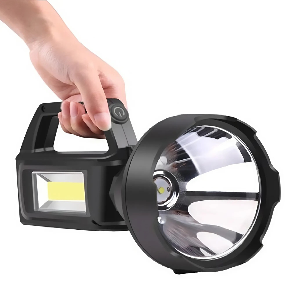 XXL_napenergiás_kézi_lámpa_20W_1200_lumen_fényerő,_20000mAh_akkumulátor,_hideg_fehér_LED_&_COB_technológia7