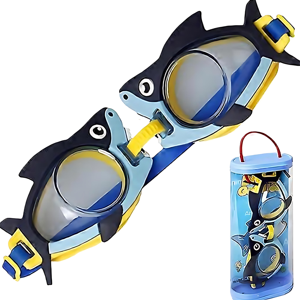 Aranyos_cápa_figurás_gyerek_úszószemüveg_búvárszemüveg_gyerekeknek_víz_alatti_játékhoz