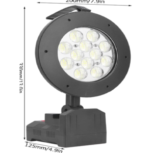 Hordozható, ultra erős, vízálló, hordozható kézilámpa 192 LED- állítható világítású keresőlámpa W872A (FX) (BBV) - Image 8