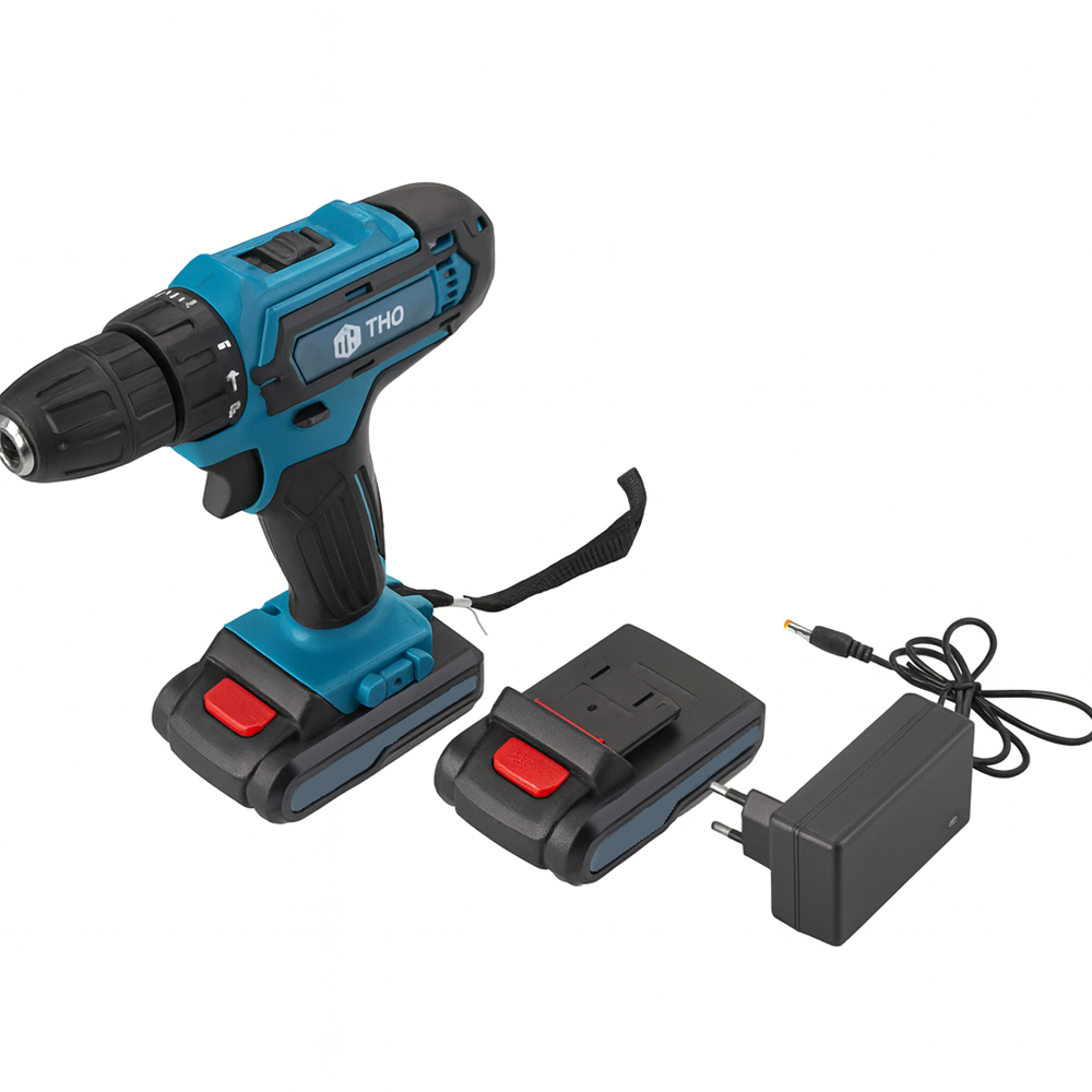 THO_lítium_akkumulátoros_fúrógép_csavarozó_48V,_dupla_akku,_praktikus_kofferben_M_9022_(BBD)