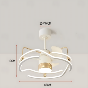Modern mennyezeti ventilátoros LED lámpa – fényerőszabályozható világítás távirányítóval (BBD) - Image 4