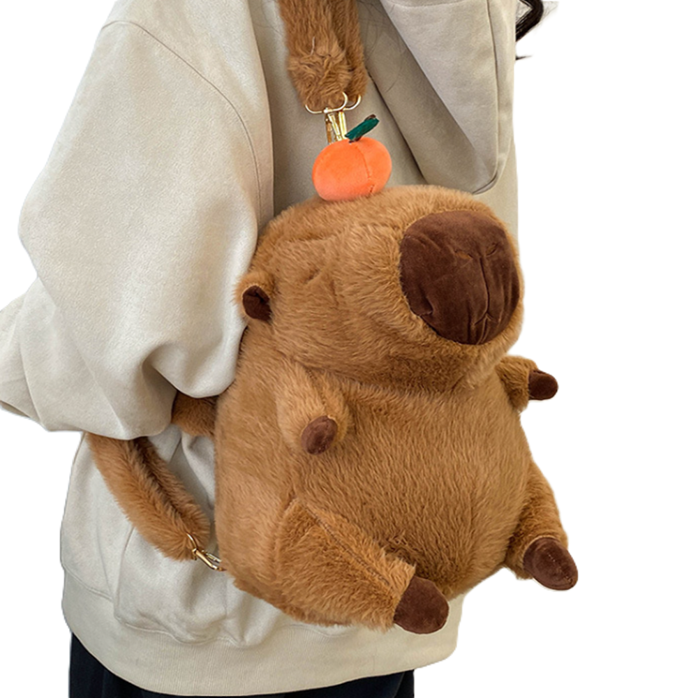 Capybara gyermek 35 cm – aranyos kézitáska és oldaltáska óvodába, iskolába (BBE)1