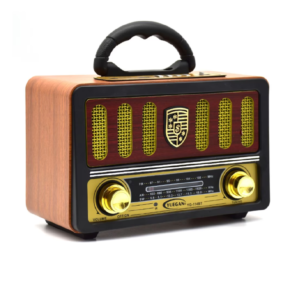 Retro Bluetooth hangszóró – hordozható, vezeték nélküli zenelejátszó, vintage dizájn YG-114BT (BBD) - Image 4