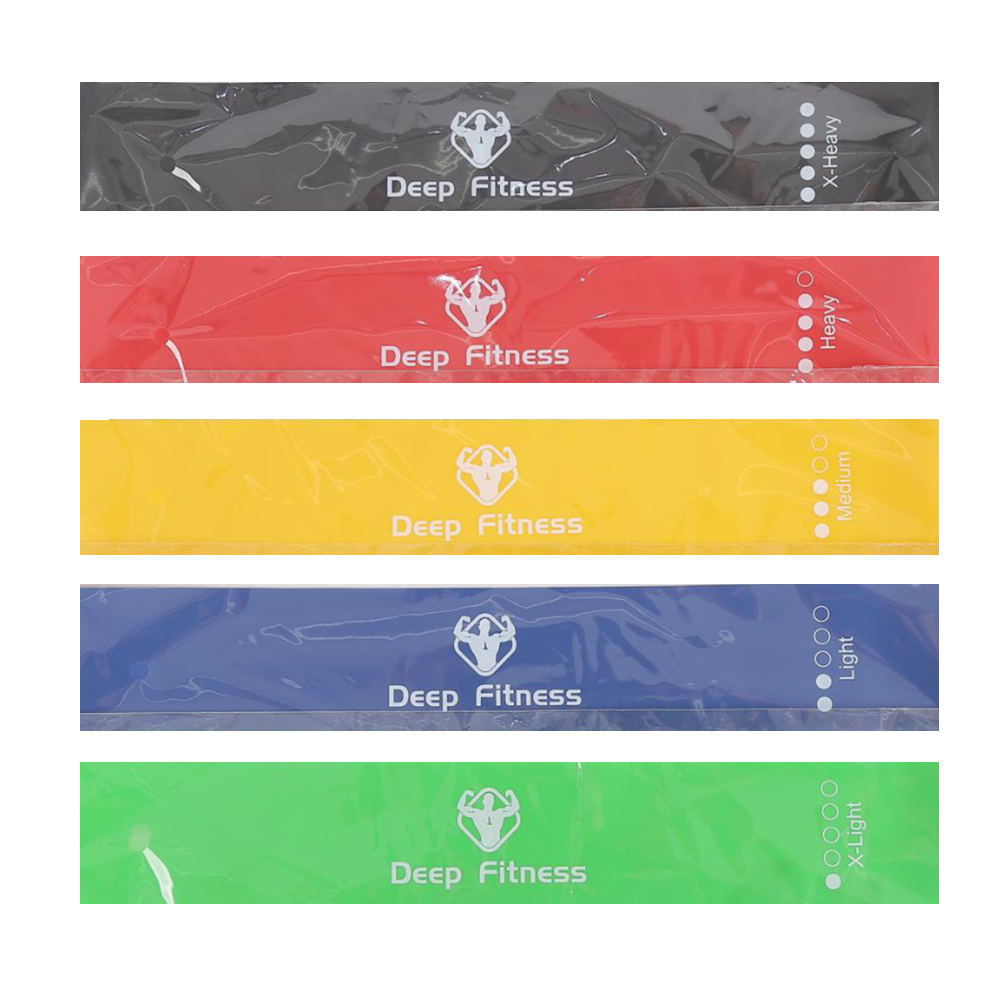 5 darabos elasztikus edzőszalag készlet – különböző erősségű gumis fitnesz szalagok otthoni edzéshez, nyújtáshoz és rehabilitációhoz (BLLV)2