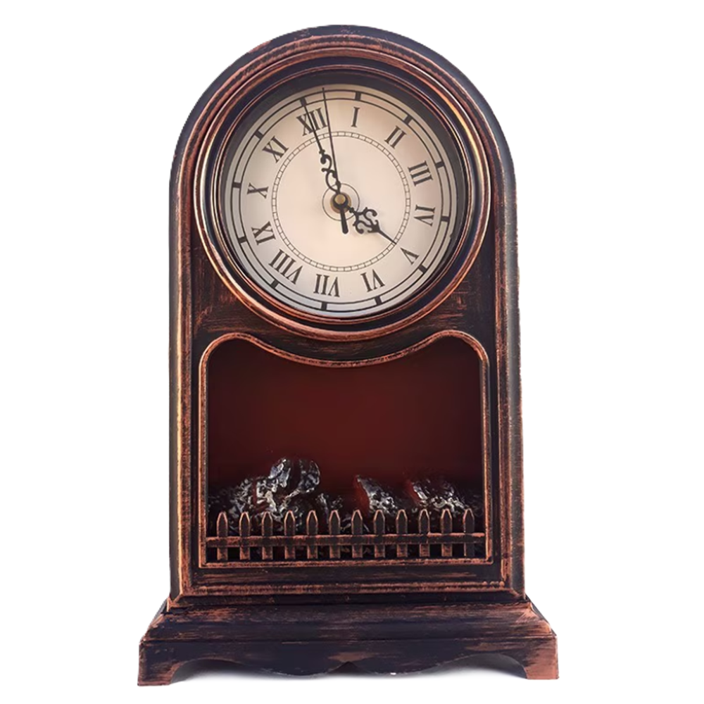 Dekoratív kandallóóra római számlappal – elegáns vintage stílusú díszóra 25×14×40 cm SP-22 (BBD)3