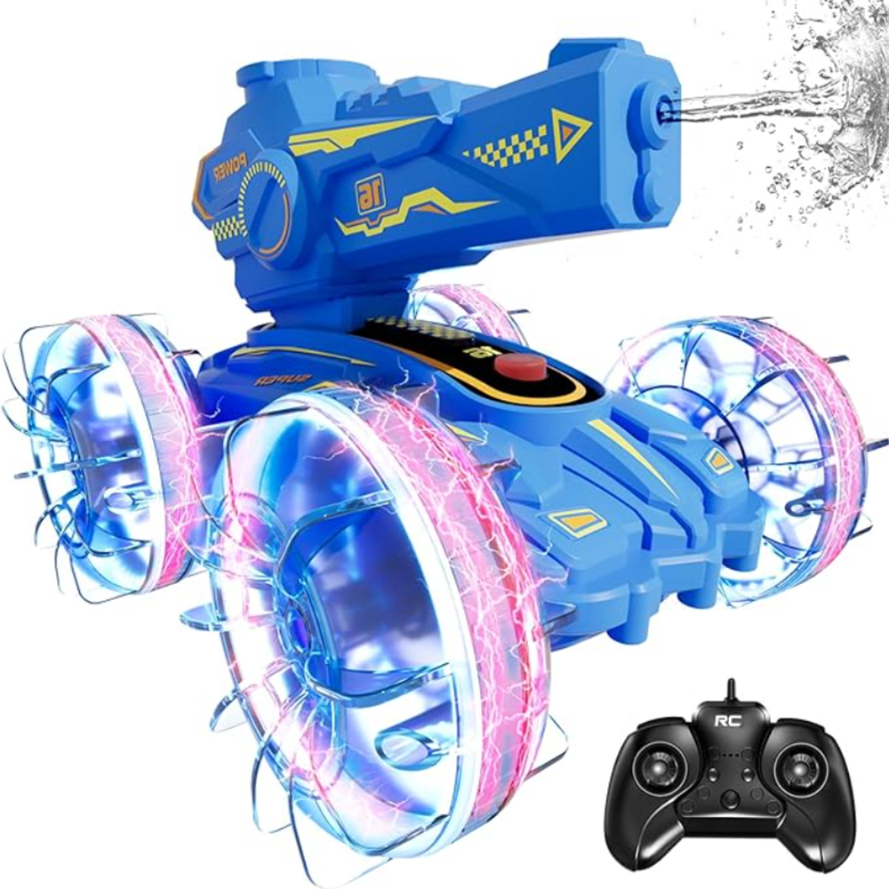Kétéltű 4WD távirányítós kaszkadőr autó – 2,4 GHz-es, 360°-ban forgatható vízi és szárazföldi RC autó gyerekeknek, tökéletes ajándék SL-062 (BBJ)