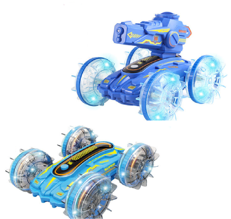 Kétéltű 4WD távirányítós kaszkadőr autó – 2,4 GHz-es, 360°-ban forgatható vízi és szárazföldi RC autó gyerekeknek, tökéletes ajándék SL-062 (BBJ)2