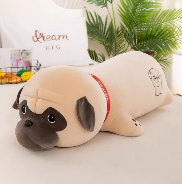 Óriás méretű 2in1 párna és plüss kutyus – pihe-puha mopsz alakú párna – 53 x 30 x 20 cm (BBJ)50