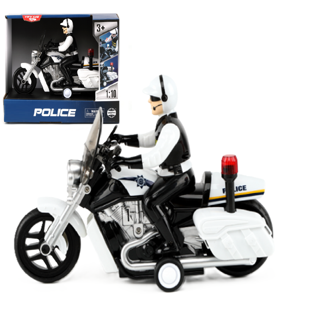 Rendőrségi játék motorkerékpár – 23 cm-es motor fény- és hangeffektekkel, realisztikus rendőr jármű gyerekeknek WY430A (BBJ)4