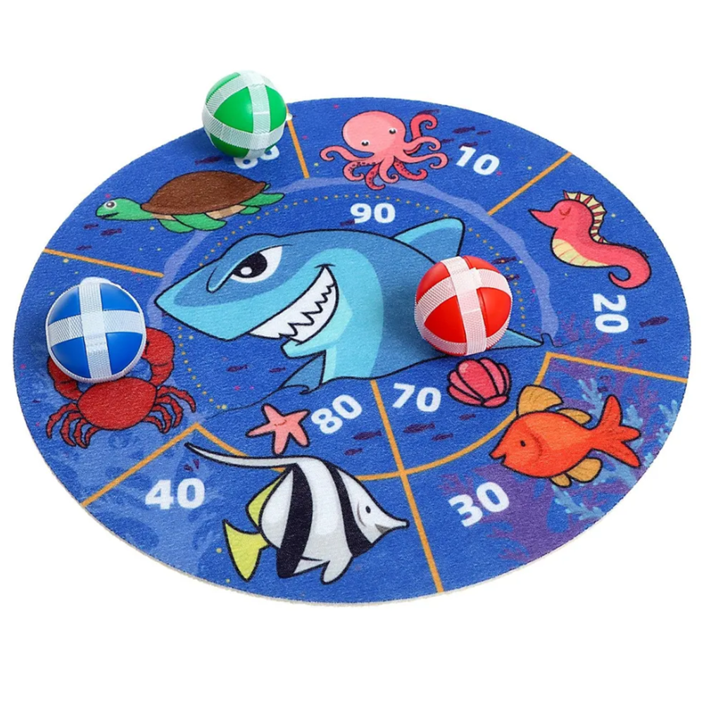 Shark attack – ragadós golyós célbalövő játék gyerekeknek darts táblával, beltéri szórakozáshoz (BBJ)4