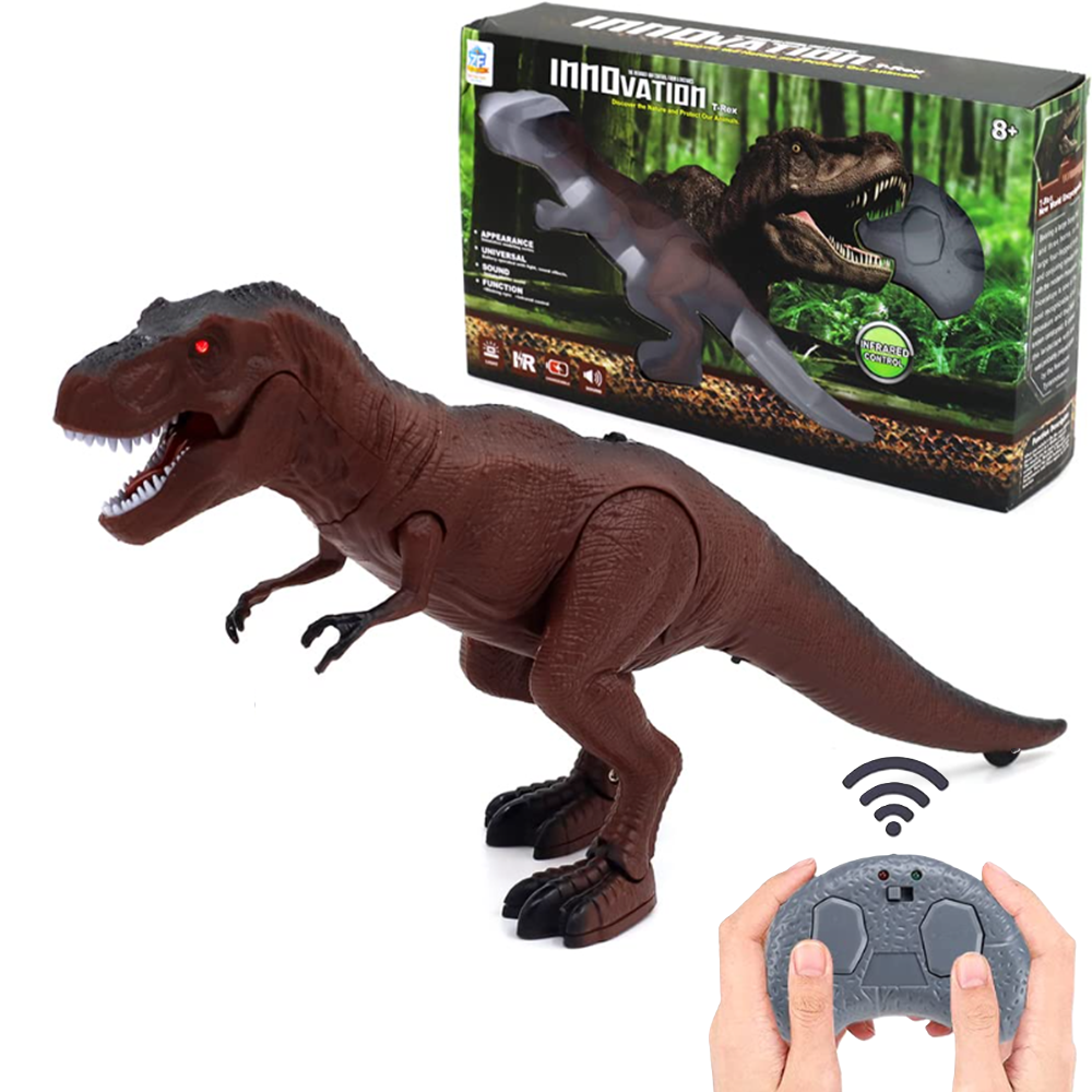 Távirányítós T-Rex dinoszaurusz – 25 cm-es mozgó és hangot adó interaktív játék gyerekeknek (BBJ)5